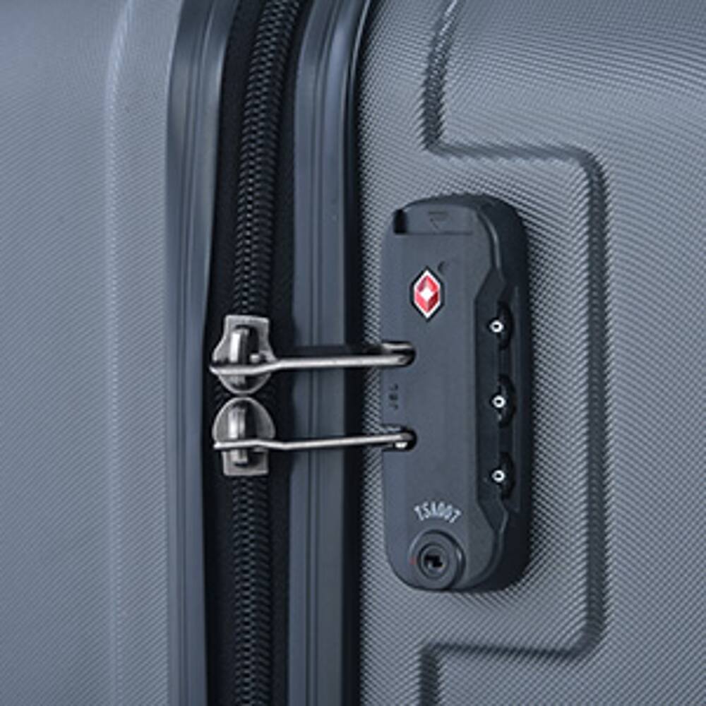 Alt View 7. Ropilly - Ropilly 3 Piece Luggage Set ABS Hard Shell Suitcase Set with Spinner Wheels Gray - Gray.