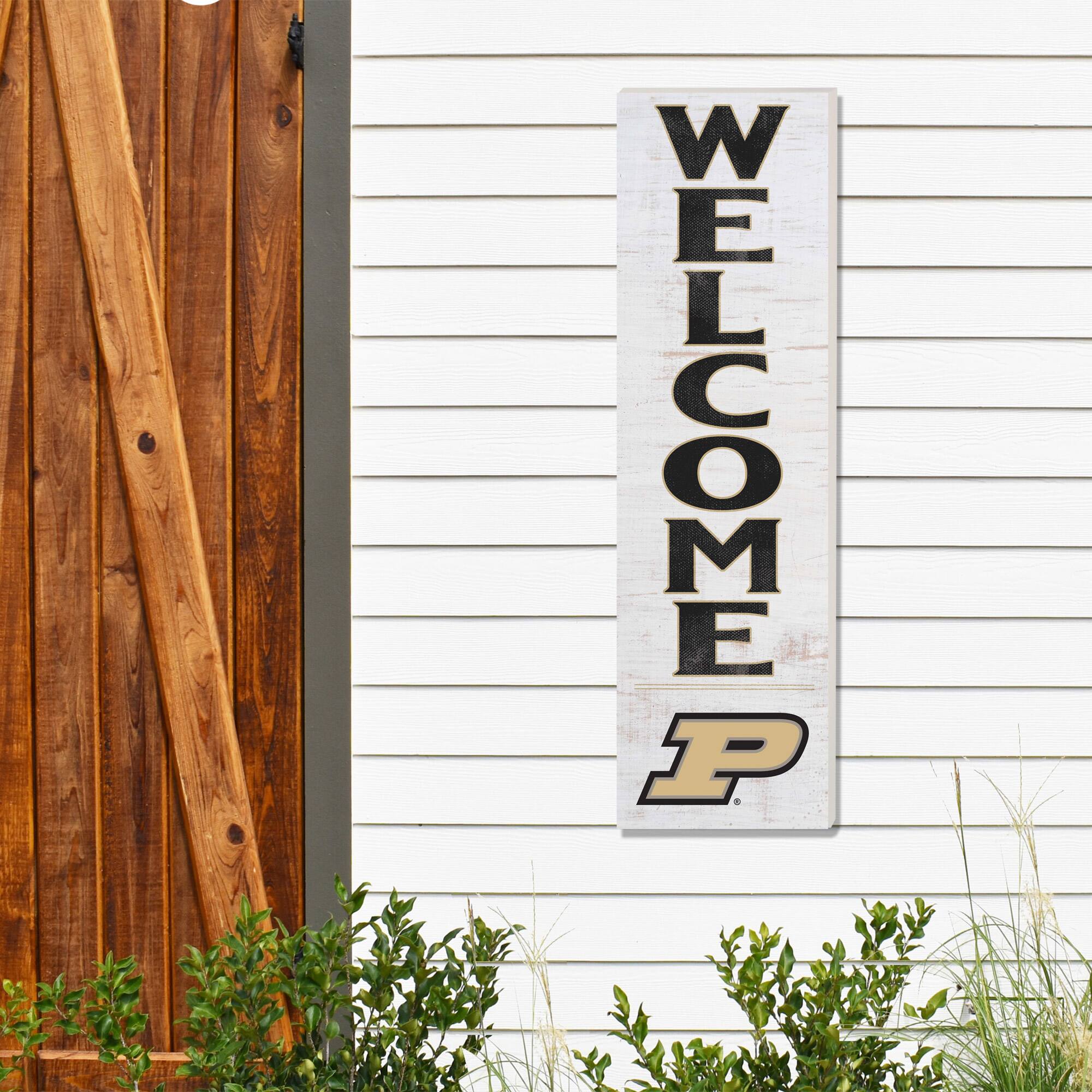 Alt View 1. Jardine - Purdue Boilermakers 10'' x 35'' Indoor/Outdoor Welcome Sign - Black.
