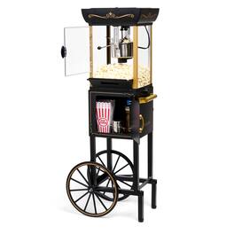 Nostalgia - 2.5-oz. 10-Cup Popcorn Cart, 48-in - Black