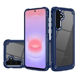 Kitcheniva - Raised Camera Lip Metal Buttons Phone Case With Tempered Glass For Samsung Galaxy A37 5G - Blue