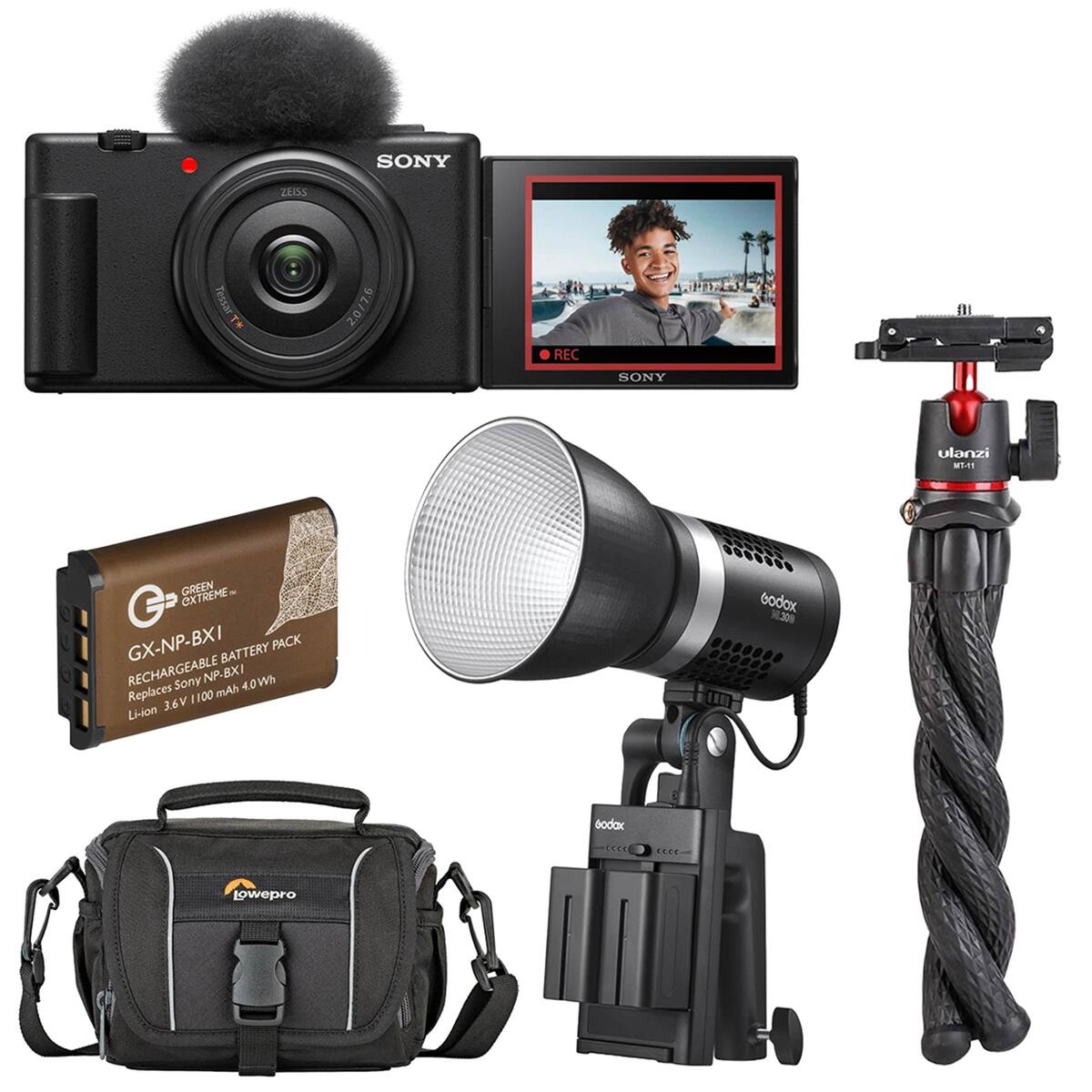 SONY ZEISS Tessar 2.0/7.6 REC MET In SONY lanzi WT4I OXTREME- GREEN G- GX-NP-BXI PACK BATTERY RECHARGEABLE Sony NP-BXI 40Wh Replaces 1100 mAh 36V I Liion odax 9.309 oda C ....