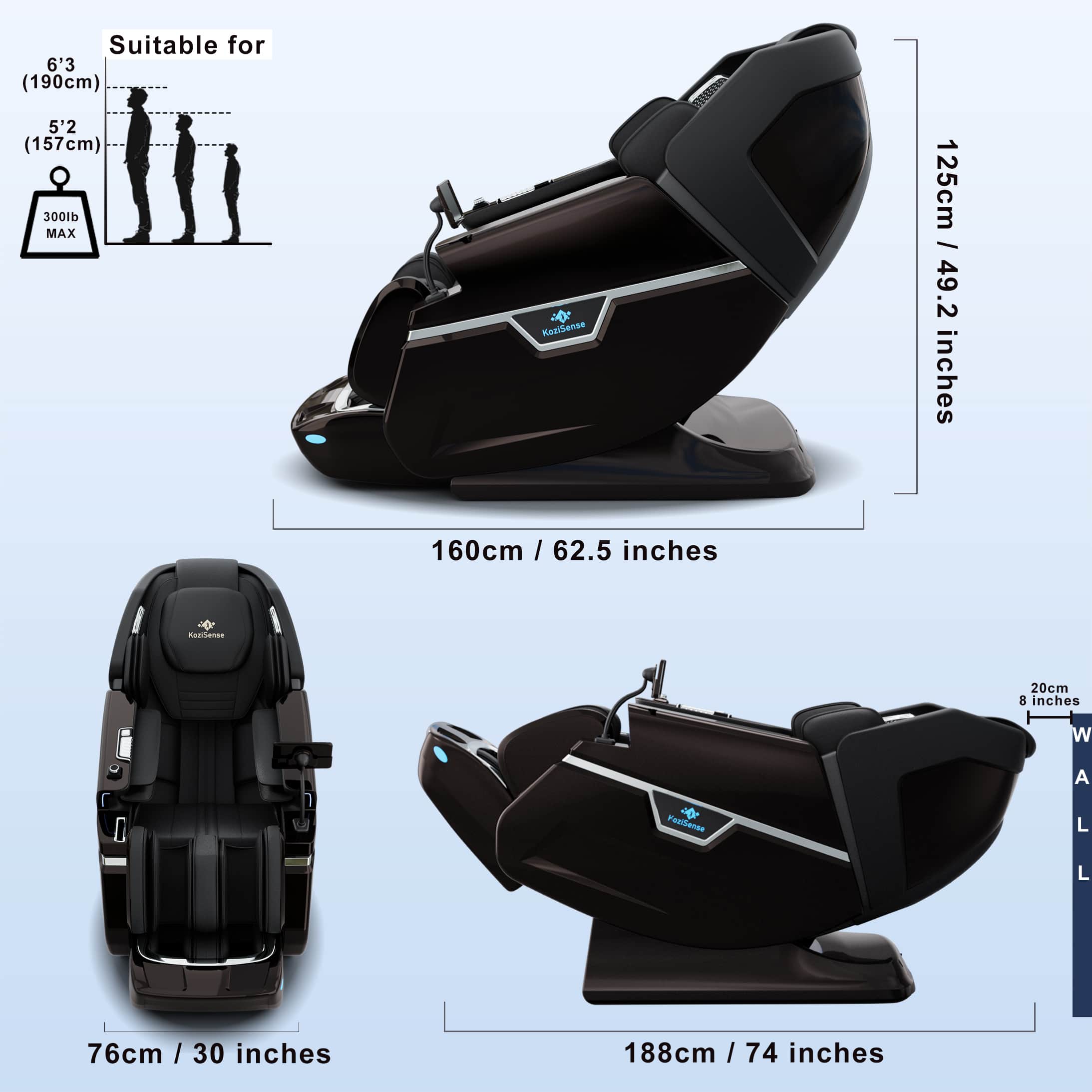 KoziSense KZ L66 Dual 4D+3D Luxury Massage Chair,Deep Zero Gravity