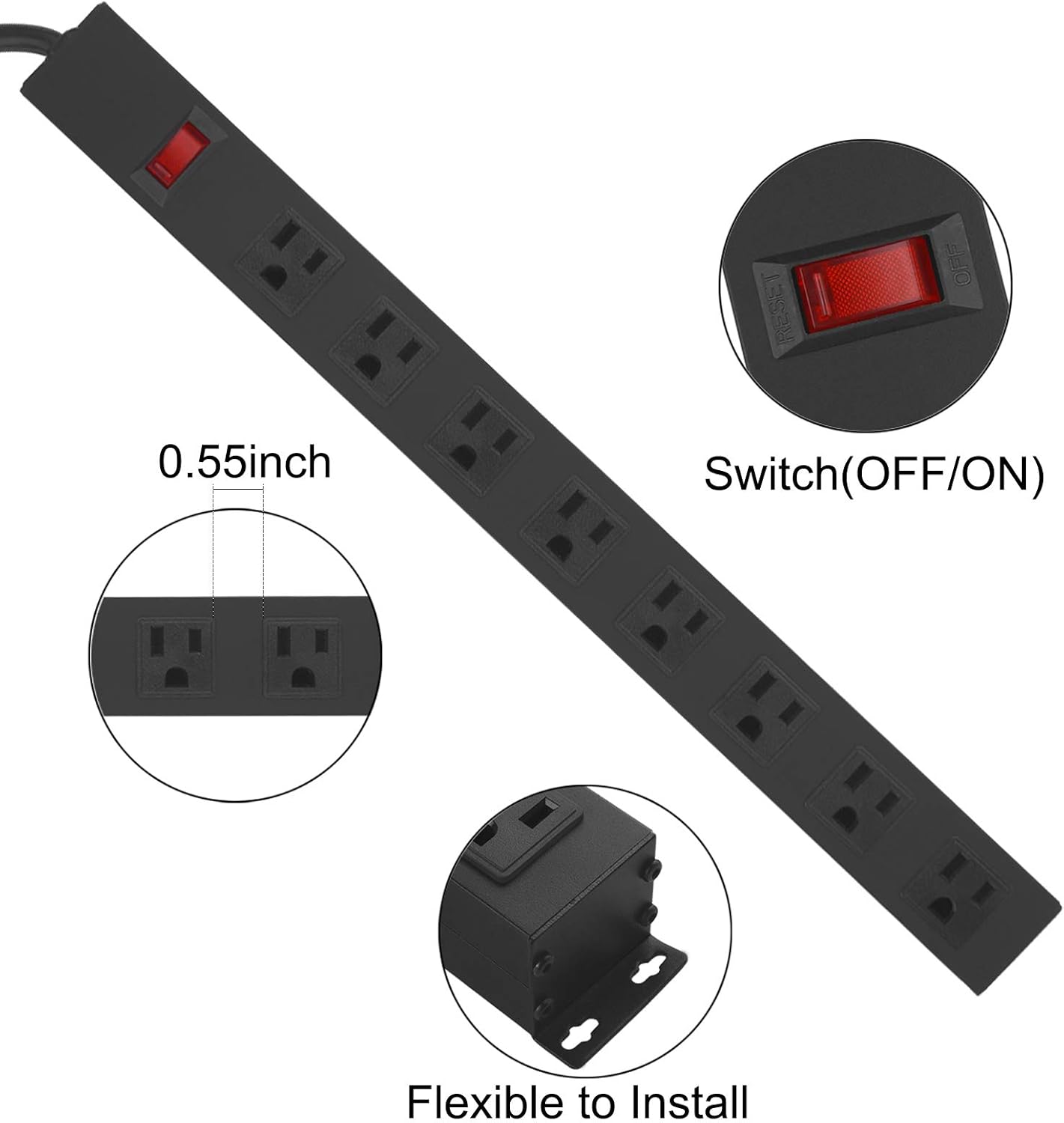RESET Obe 0.55inch Switch Switch(OFF/ON) Flexible to Install