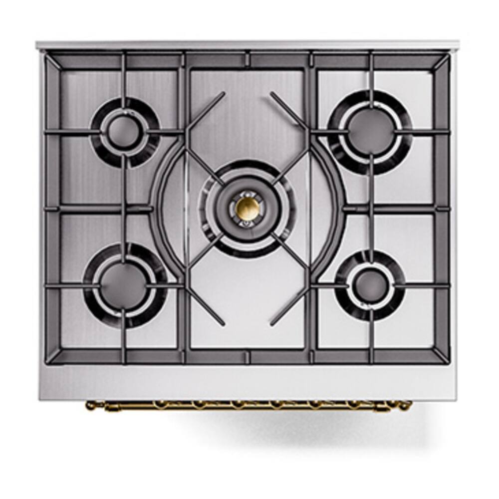 Alt View 8. ILVE - ILVE Professional Plus II 30 inch Dual Fuel Range with 5 Burners (Liquid Propane, Graphite Matte) - Graphite Matte.