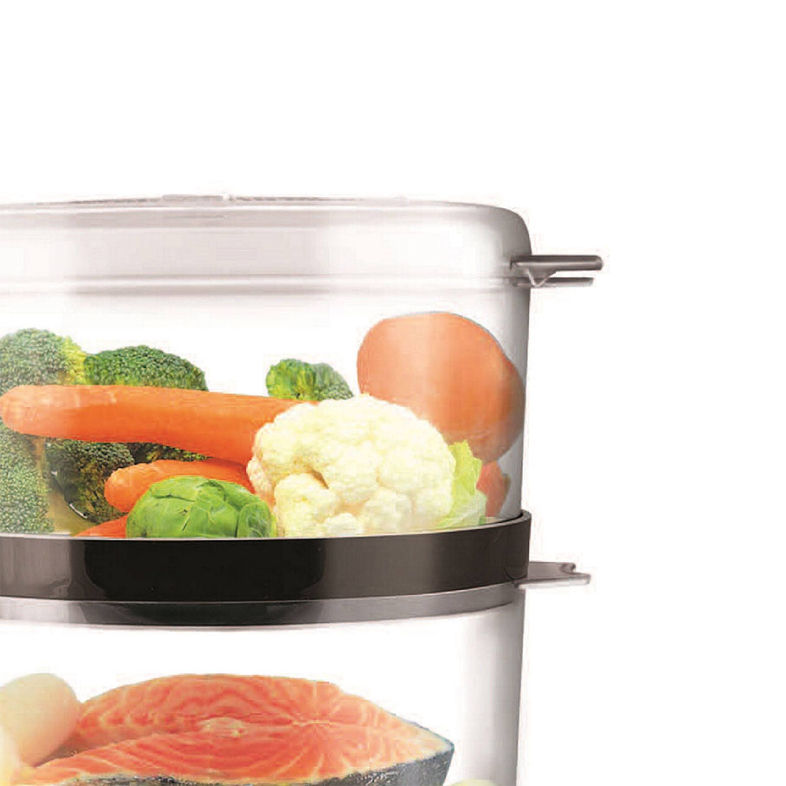 Alt View 1. Brentwood - Brentwood 2 Tier Food Steamer - Silver.
