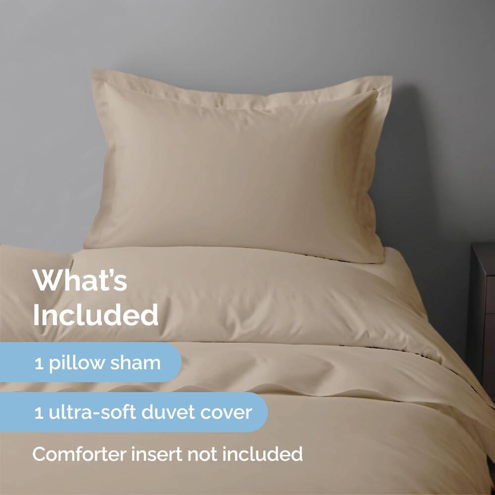 What's Included  
1 pillow sham  
1 ultra-soft duvet cover  
Comforter insert not included