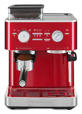 KitchenAid - Semi Automatic Espresso Machine with Burr Grinder, KES6551 - Candy Apple Red