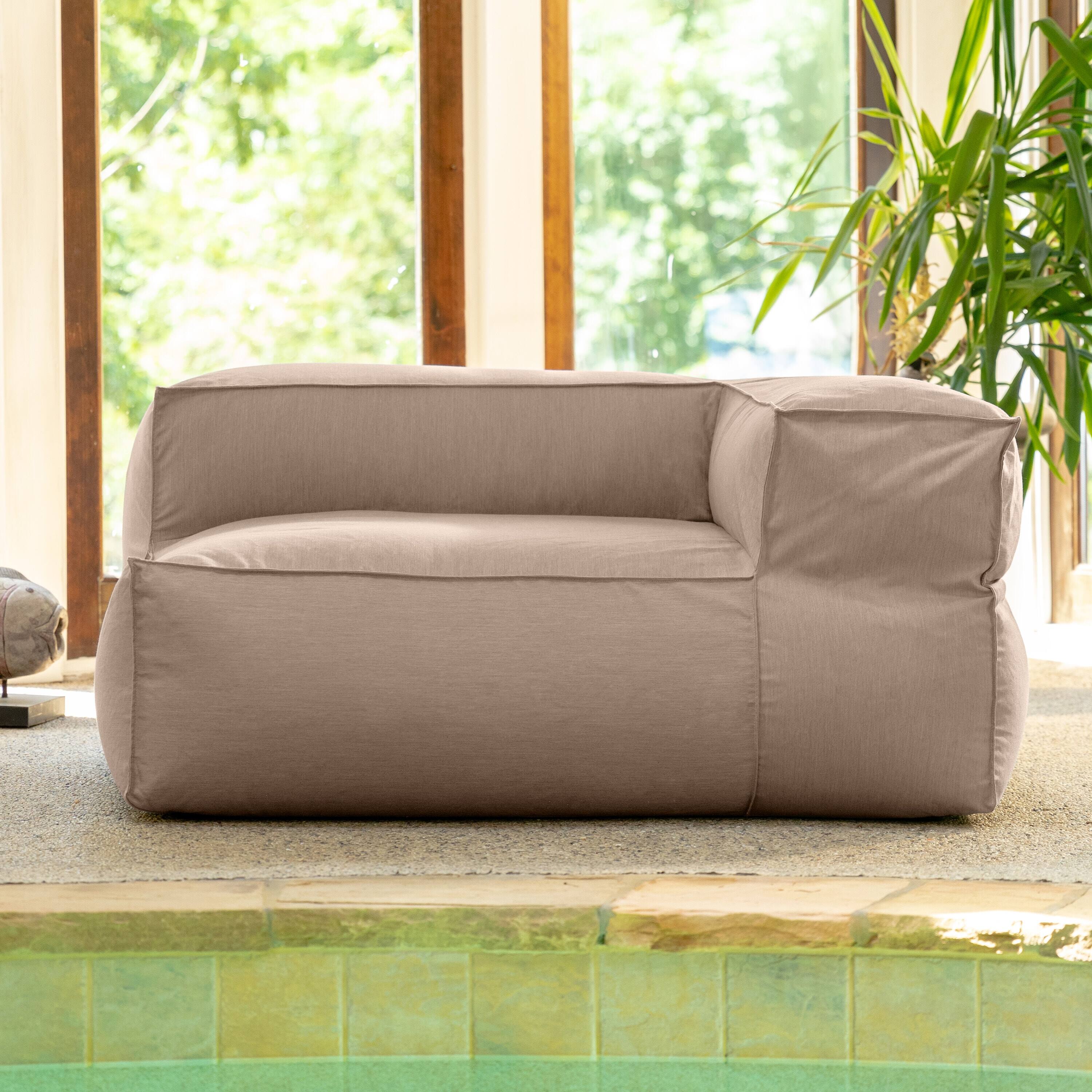 Angle. Jaxx - Baya Outdoor Left Corner - Sunbrella, Petal - Petal.