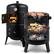 Front. Winado - Charcoal Smoker BBQ Grill 3in1 Outdoor Vertical Smokers Portable Meat Cooker for Camping Picnic - Black.