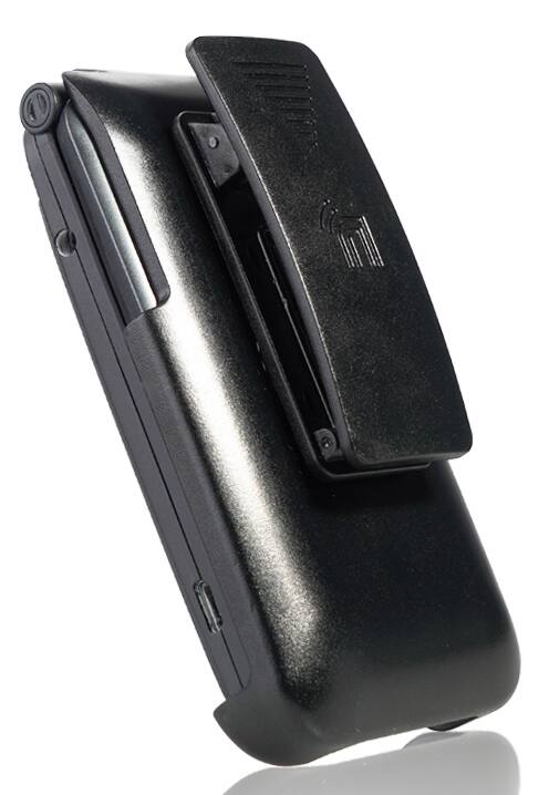 Alt View 3. Nakedcellphone - Holster Case for Alcatel Go Flip V Phone (2019) - Ratchet Belt Clip - Black.