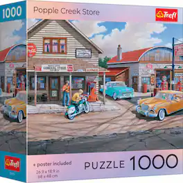 Trefl - Red Popple Greek Store 1000 Piece Puzzle - Multicolor