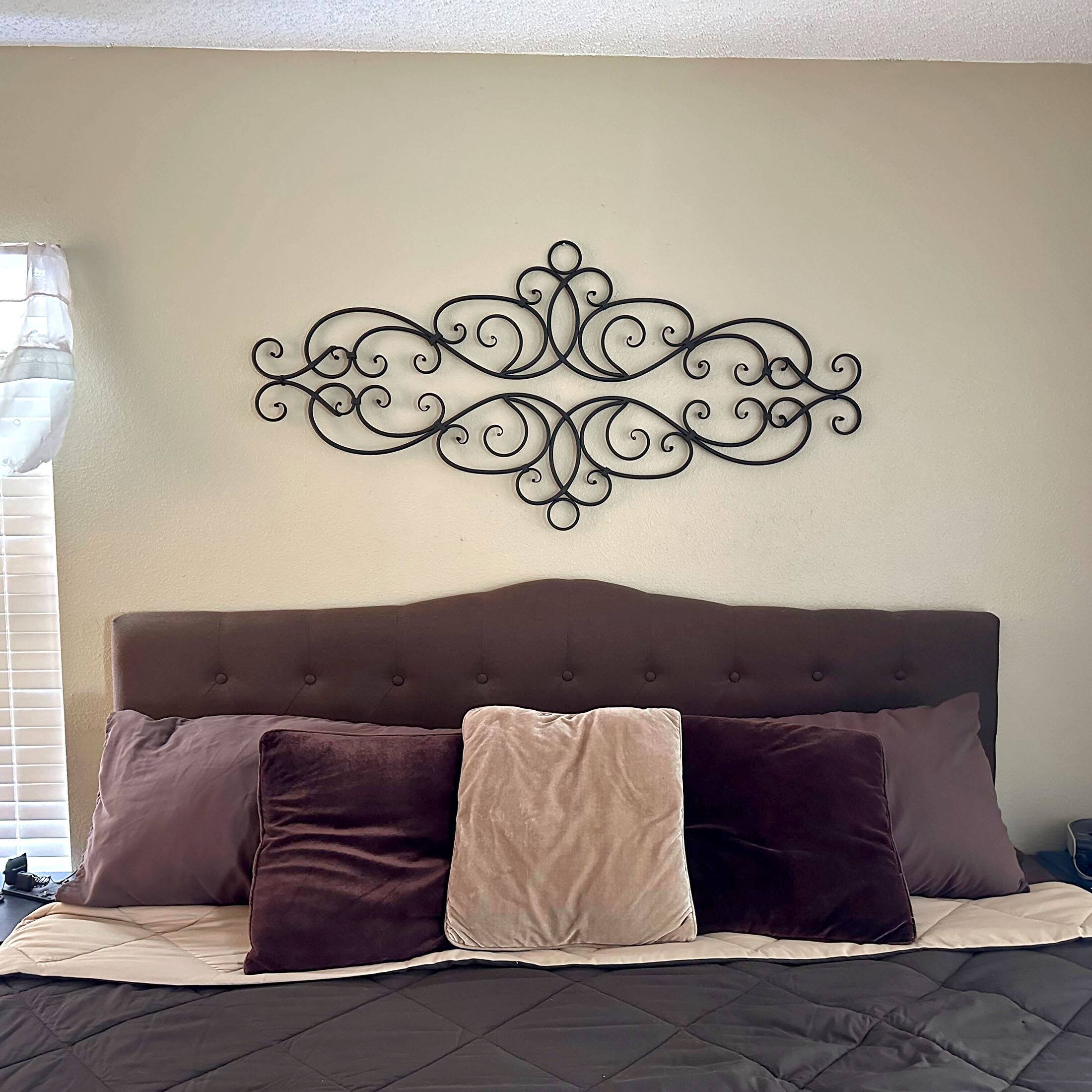 Alt View 3. Distinctive Designs - Antique Bronze Metal Elegant Scrolls Wall Pediment Set of 2 - Bronze.