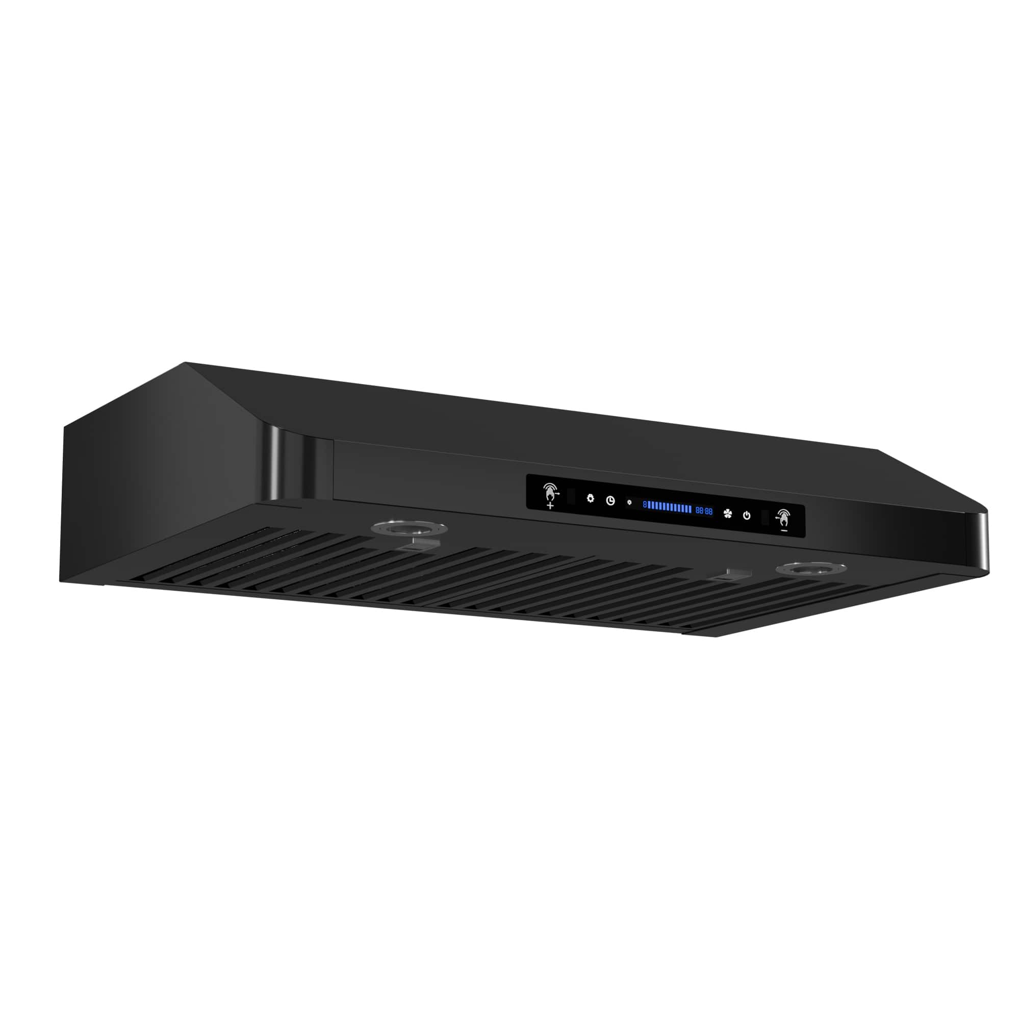ZJKLA - 30 inches - Externally Vented - Under cabinet Range Hood - Black Stainless Steel