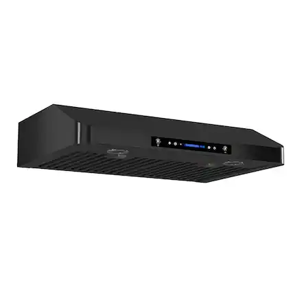 Front. ZJKLA - ZJKLA - 30 inches - Externally Vented - Under cabinet Range Hood - Black Stainless Steel - Black Stainless Steel.