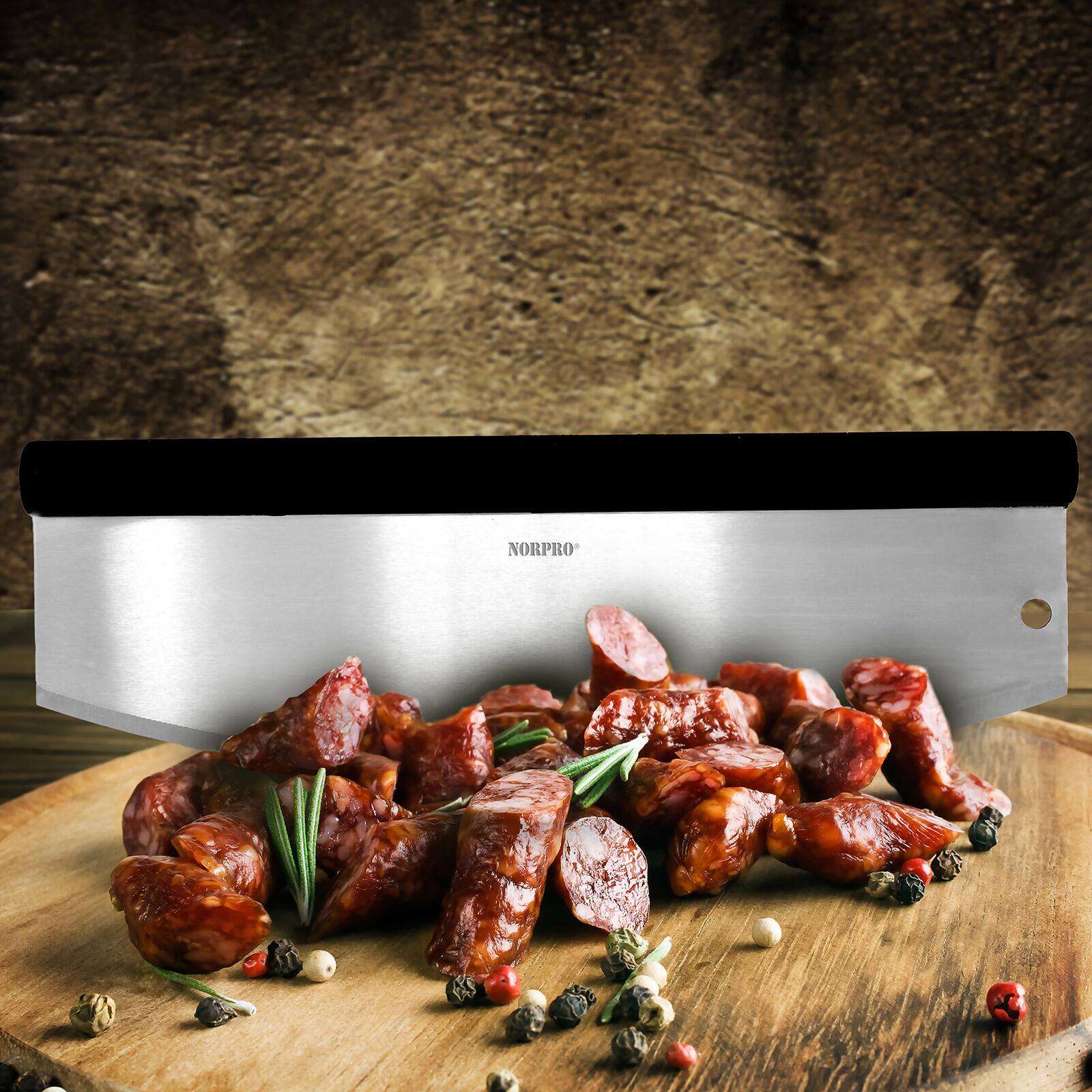 Alt View 5. Norpro - Grip EZ Multi Use Rocking Pizza Cuttler, Stainless Steel - Black.