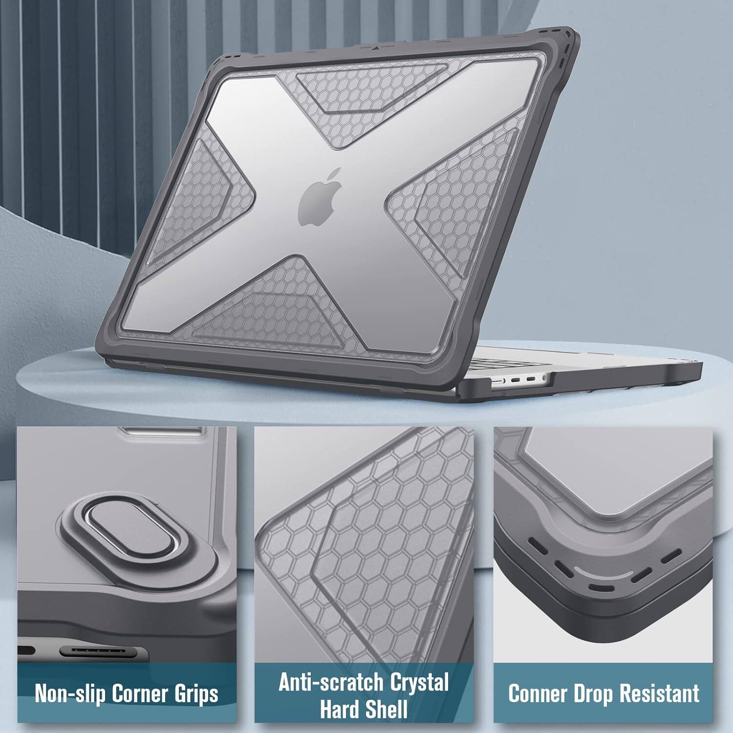 Non-slip Corner Grips  
Anti-scratch Crystal Hard Shell  
Corner Drop Resistant