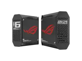 ASUS - ROG Rapture GT-AX6000 (2PK) Tri-Band WiFi 6 Mesh, 5800 sq ft, 2.5Gbps, Game Acceleration, Lifetime Security