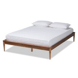 Baxton Studio - Tallis Classic and Traditional Finished Wood Queen Size Bed Frame - Walnut Brown