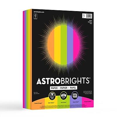 astrobrights.com  
ASTROBRIGHTS  
PAPER • PAPIER • PAPEL  
NB 500  

ASTROBRIGHTS  
PAPER • PAPIER • PAPEL  

500 sheets  
8.5" x 11"  
216 gsm  
Color Brightness  
100% Recycled  
Made in USA  

Color Brightness  
100% Recycled  
Made in USA