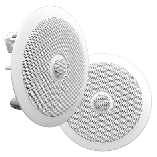 Pyle - PDIC60 6.5 Inch 250 Watt 2 Way In Ceiling Round Home Speakers System - White