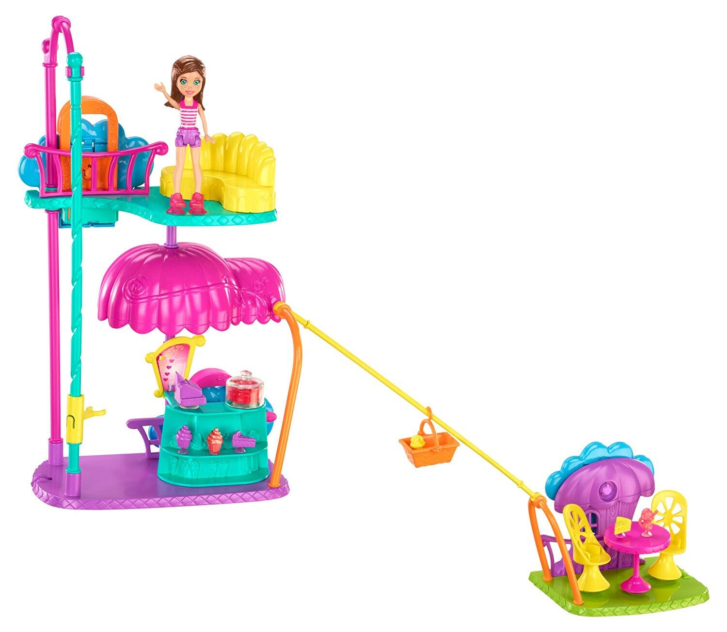 Alt View 1. Mattel - Polly Pocket Wall Party Cafe Playset - Safe Play for your Wall - Doll Included - Multi.