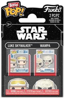 Funko - Bitty POP: Star Wars Empire Strikes Back 2-Pack - Luke and Wampa - COLLECTIBLES - Multicolor