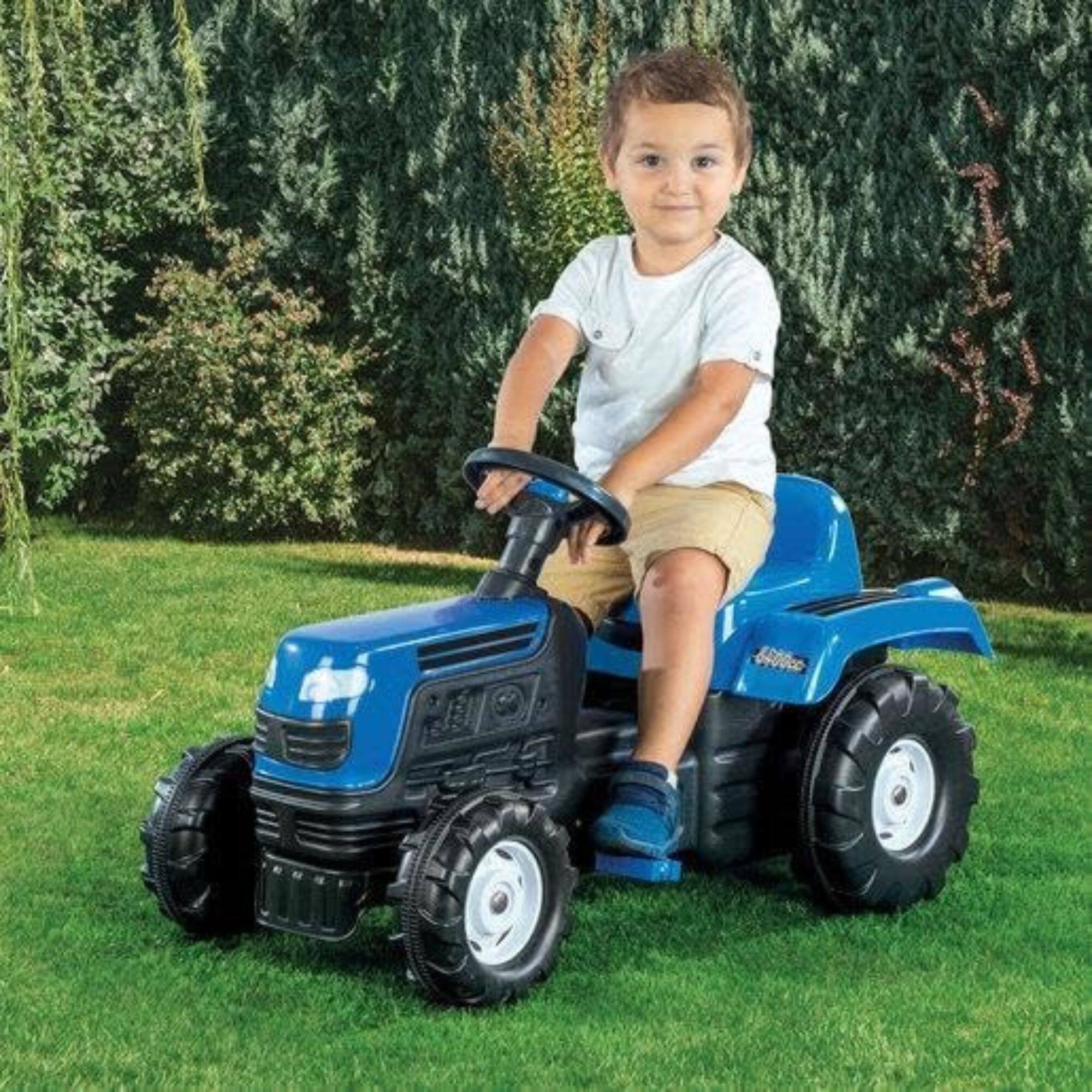Alt View 4. Dolu - DOLU Ranchero Pedal Tractor with Horn, Kids Ride-On Toy for 3 Years and Up, Blue.