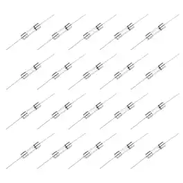Unique Bargains - 20pcs Glass Tube Fuses, Axial-with Lead Wire 5x20mm 6.3A 250V for Replacing or Repairing Many Home Electronics (F5A) - Silver