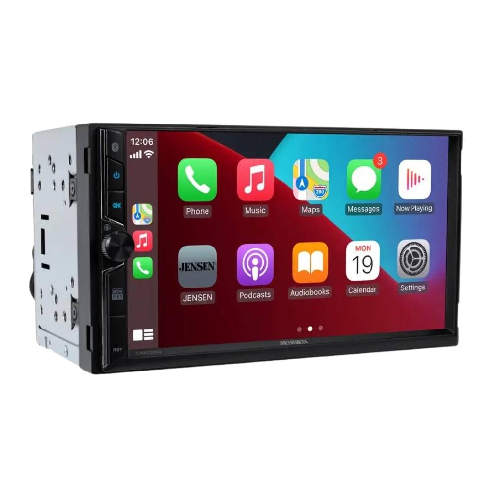 12:06  
3  
Phone  
Music  
Maps  
Messages  
Now Playing  
Podcasts  
Audiobooks  
Calendar  
Settings  
JENSEN  
JENSEN  
MON 19