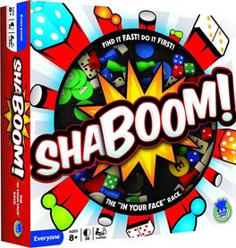 University Games - ShaBoom! The In-Your-Face Race Game | For 2+ Players - Red