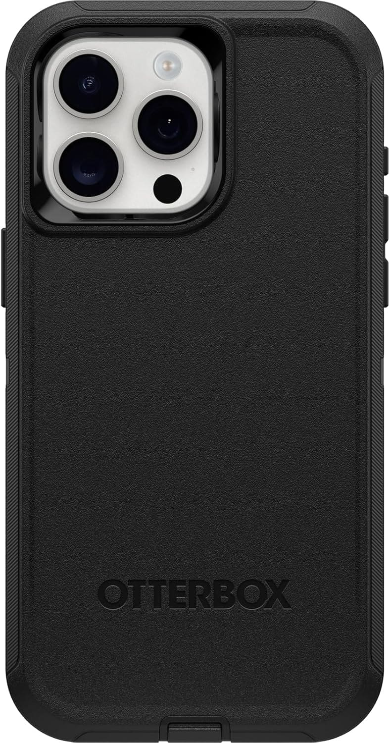 OtterBox - Defender Series Hard Shell For Apple iPhone 15 Pro Max - Black
