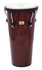Front. Tycoon Percussion - 12" Key-Tuned Ashiko, Mahogany Finish, Eco-Friendly Siam Oak, Goat Skin Head, High-Gloss Finish.