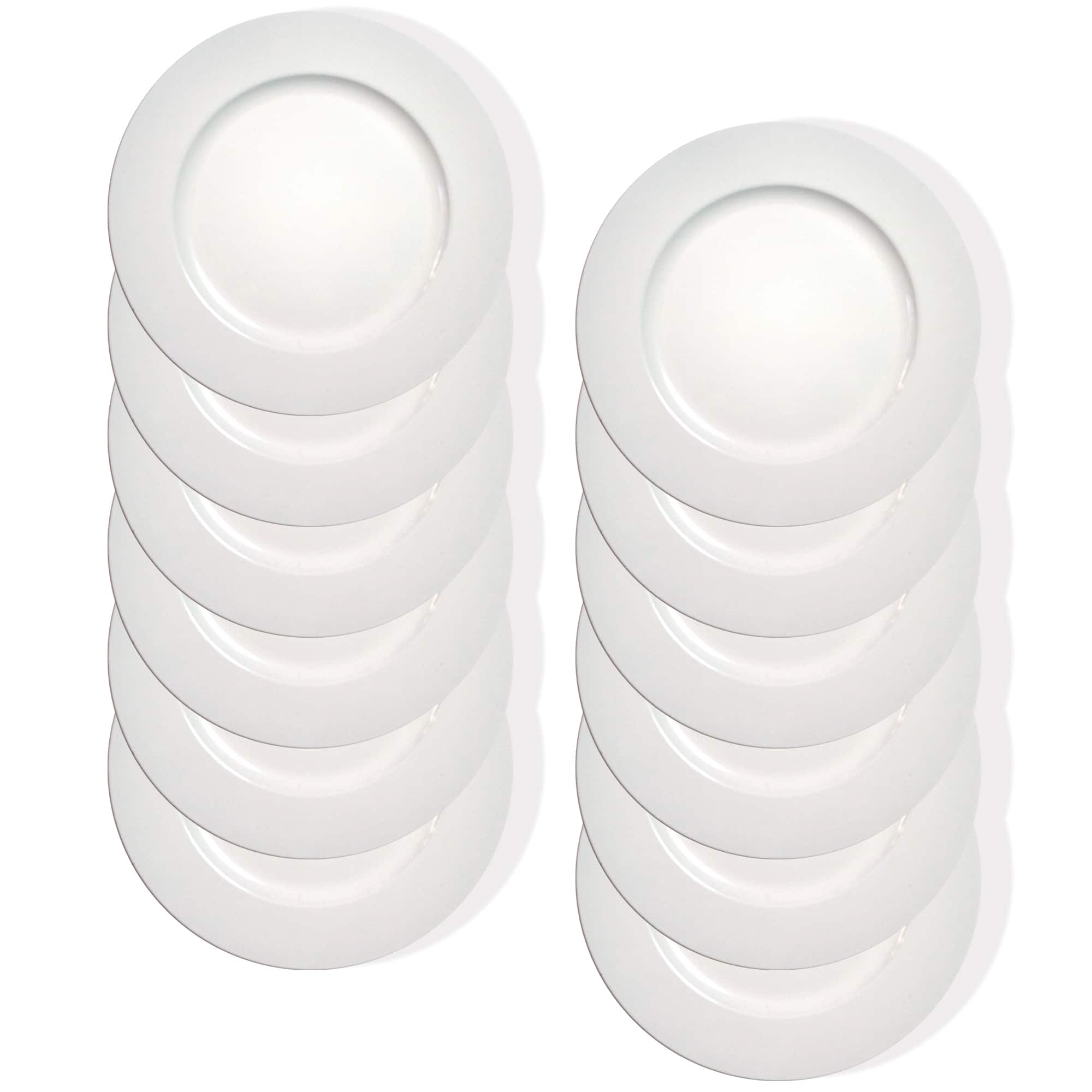 American Atelier - Round Charger Plates 12-Piece Set 13" - White