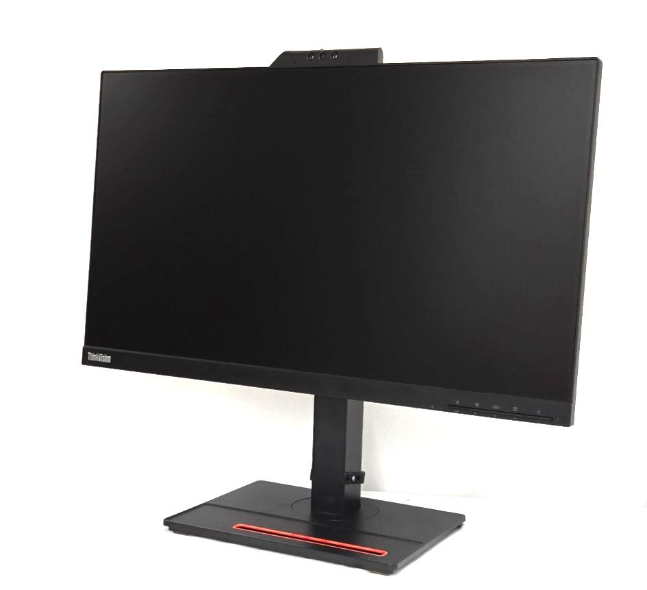 Angle. Lenovo - ThinkVision T24v-10 24" FHD IPS Business Monitor | 1920x1080 Webcam Built-in | HDMI DisplayPort USB Hub | Office Display - Black.