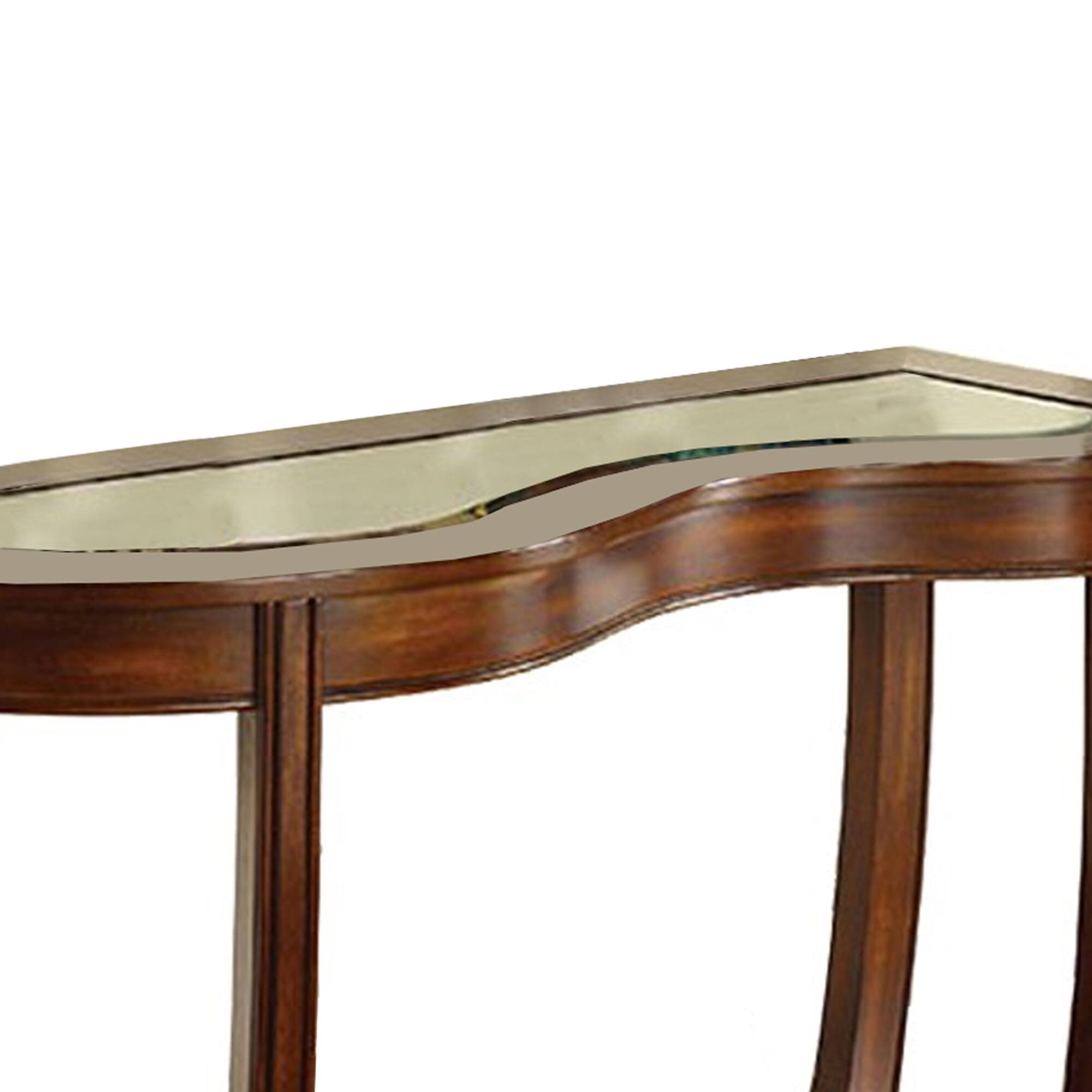 Alt View 1. Manhattan Lane - Crystal Falls Transitional Style Sofa Table - Dark Cherry.