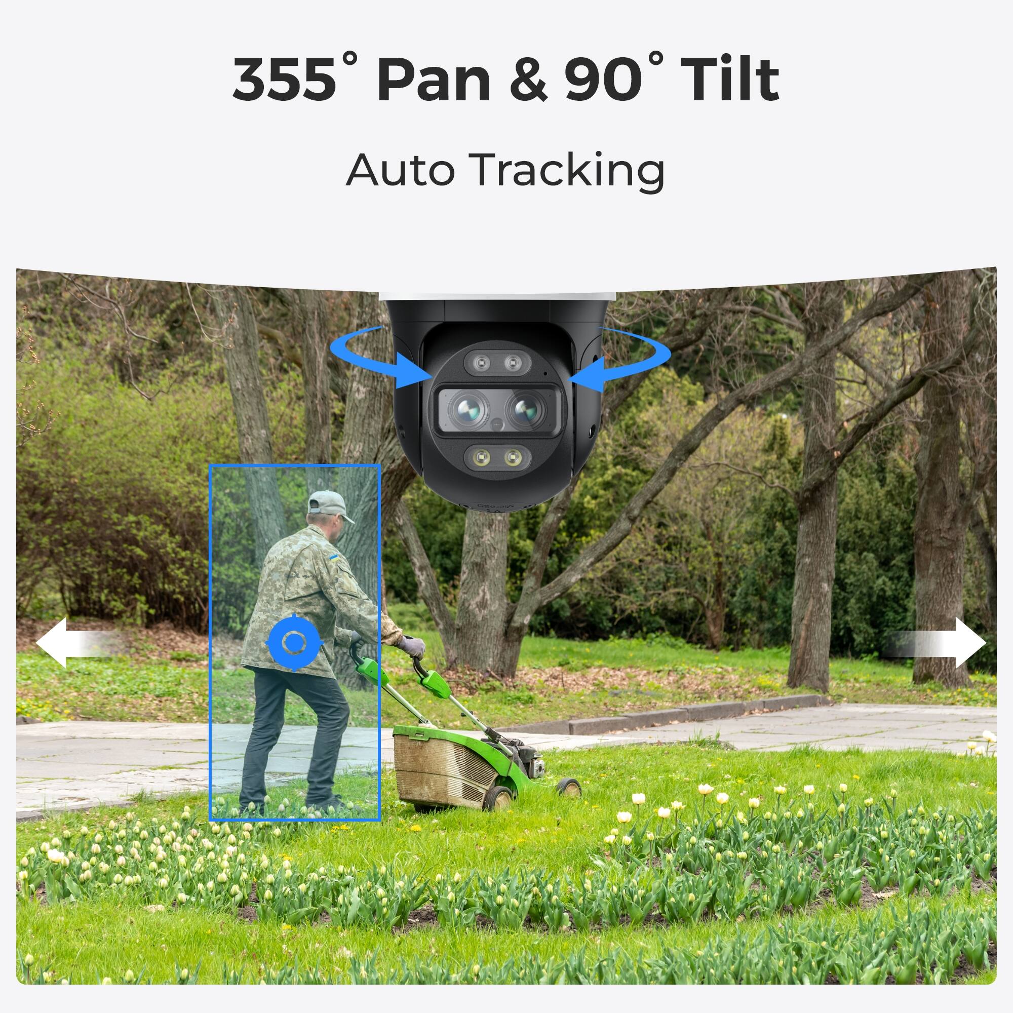 355° Pan & 90° Tilt  
Auto Tracking