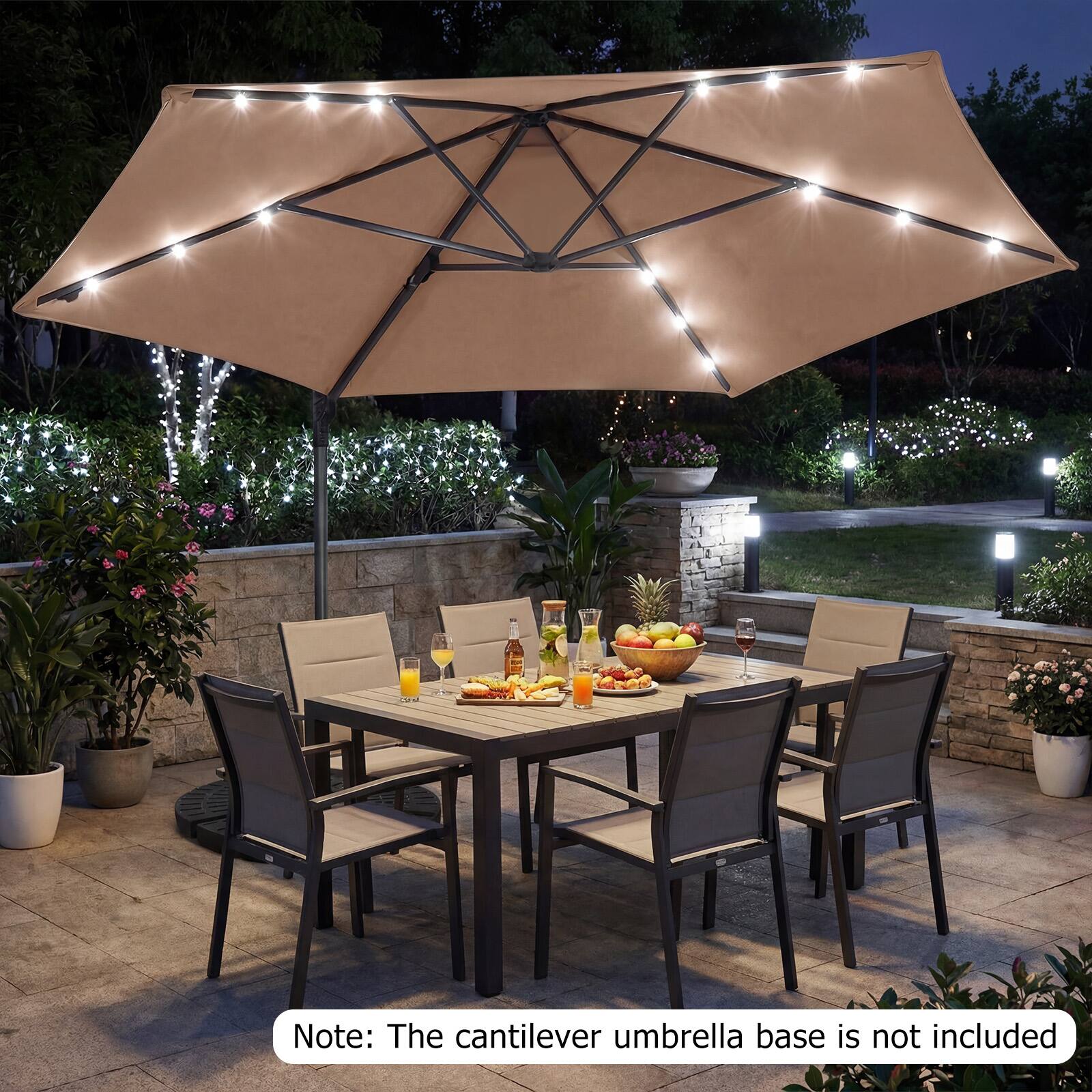 Note: The cantilever umbrella base is not included