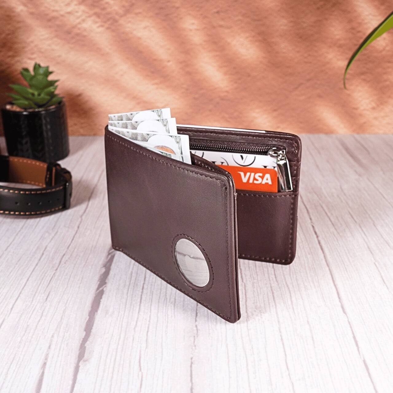 Alt View 9. Vionentus - Supreme Smart VN400 AirTag Wallet - Green.