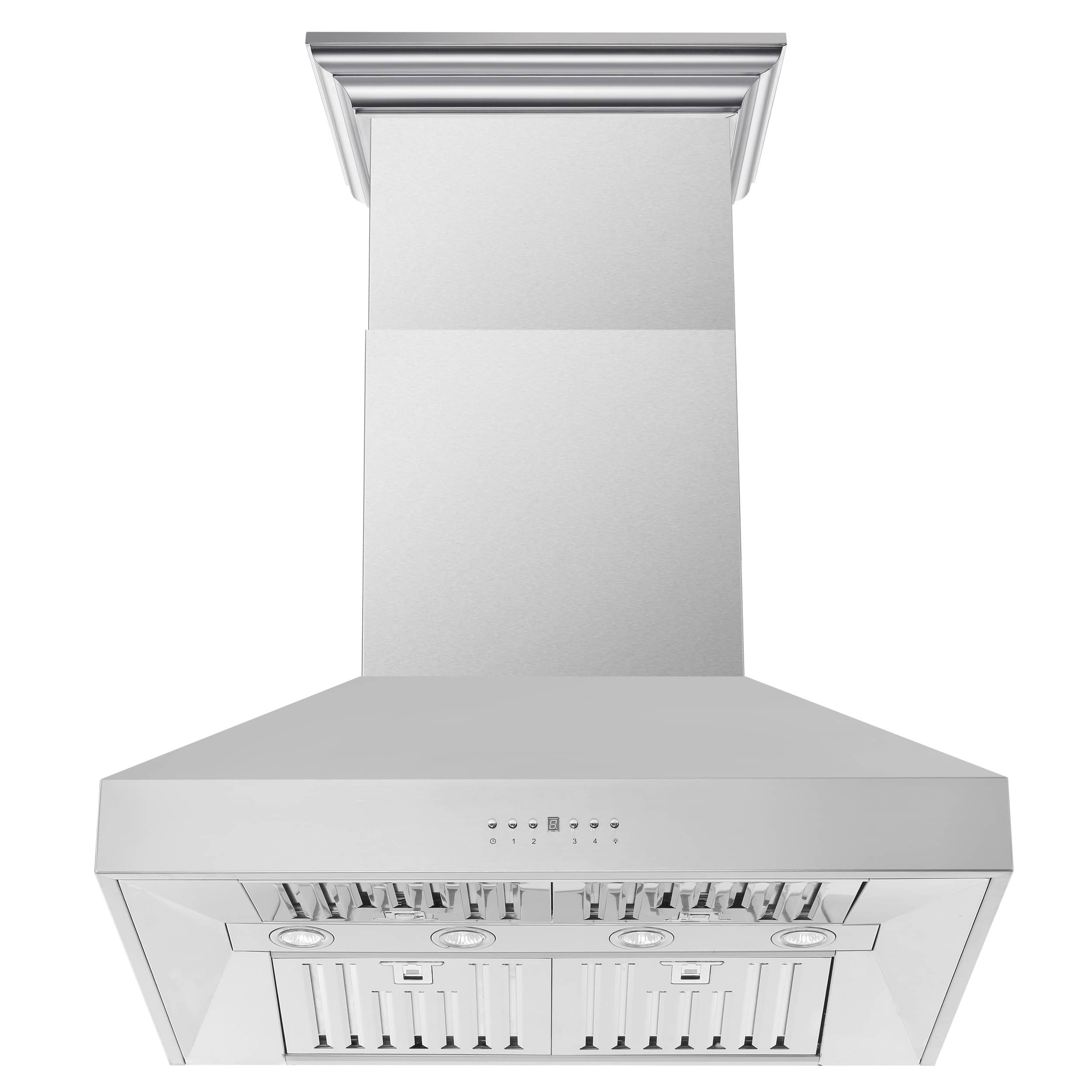 Forno Appliances - 36 inches - Externally Vented - Wall Range Hood - Silver - Front_Zoom