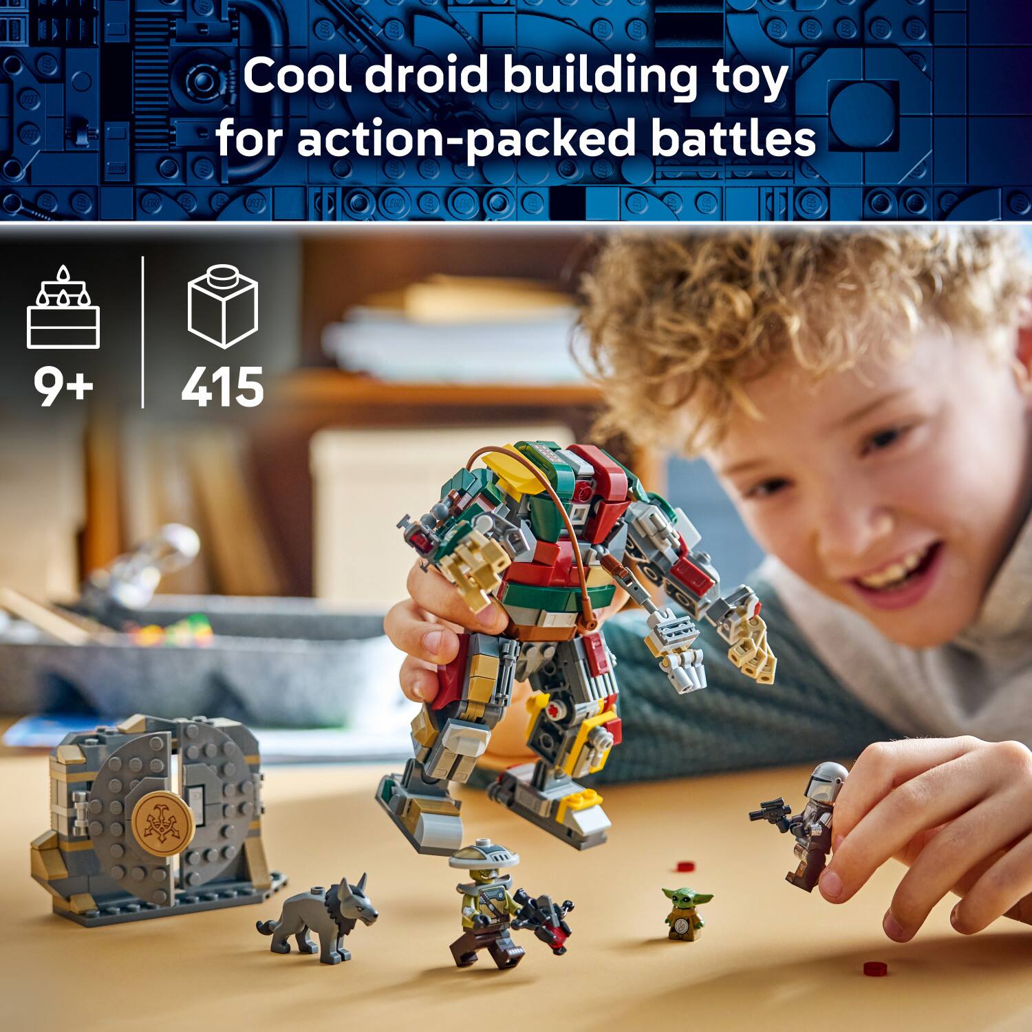 Cool droid building toy for action-packed battles  
9+  
415