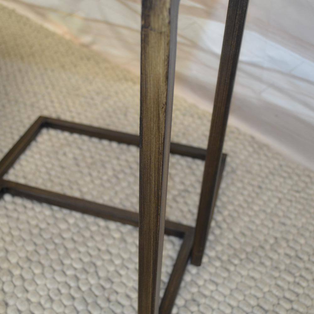 Alt View 1. Carolina Chair & Table - Addison Nesting Table Set - Harvest Oak Top - Aged Iron Base - Harvest Oak, Aged Iron.