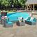Alt View 1. Costway - 8 PCS Wicker Sofa Rattan Furniture Set Patio Furniture w/ Storage Table - Turquoise.