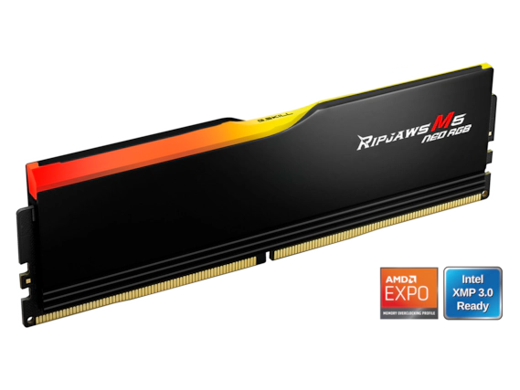 G.SKILL Ripjaws MS Neo RGB
AMD EXPO MEMORY OVERCLOCKING PROFILE
Intel XMP 3.0 Ready