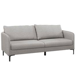 Kadyn - Modern 76 Inch Loveseat Sofa Couch for Apartment Dorm with Metal Legs-Gray, Couch for Living Room, Loveseat Sofa - Gray
