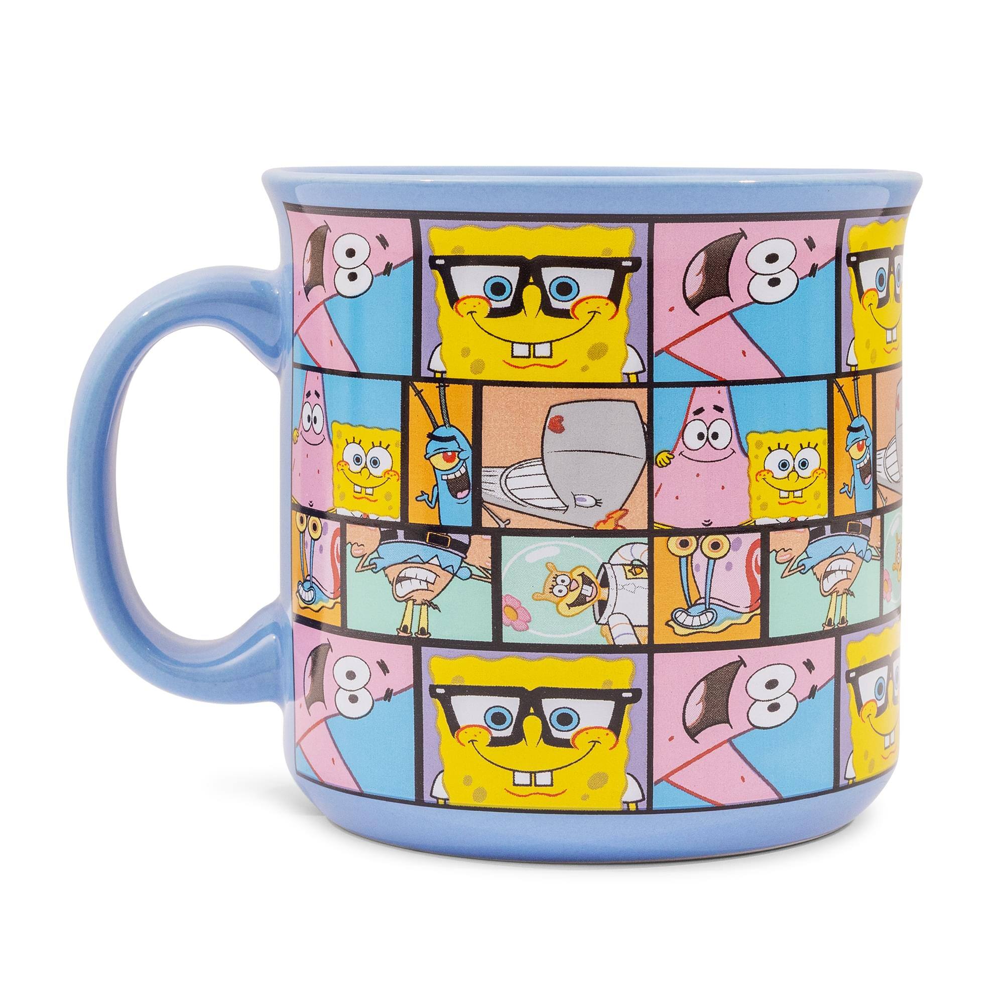 Alt View 10. Silver Buffalo - Nickelodeon SpongeBob SquarePants Character Grid 20-Ounce Ceramic Camper Mug - Multi-Colored.