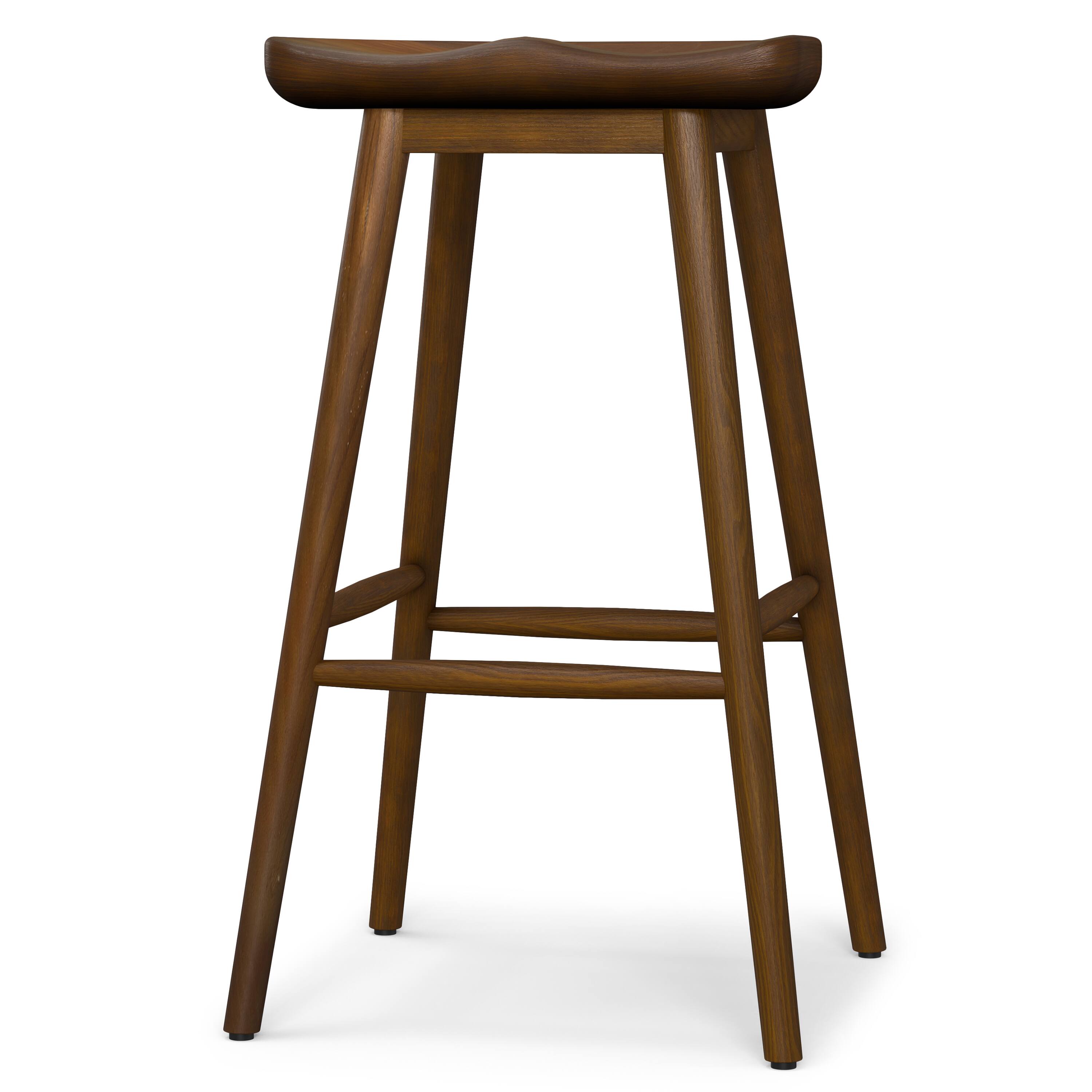 Alt View 2. Simpli Home - Simpli Home Teagan Modern Rustic 30 inch Bar Stool in Dark Walnut , Fully Assembled - Dark Walnut.
