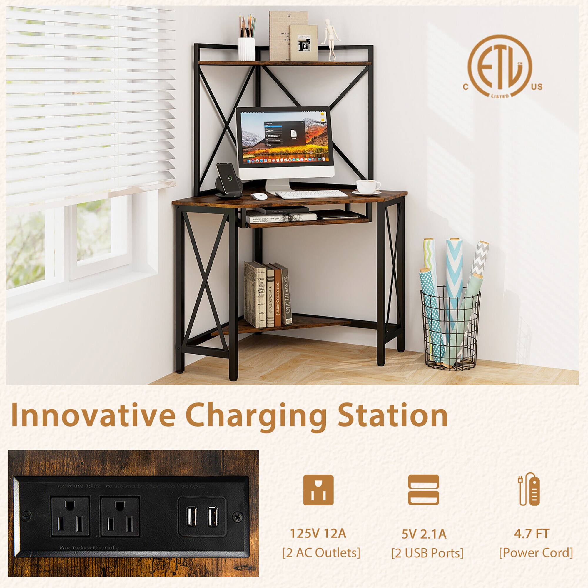 Innovative Charging Station

25V 12A [2 AC Outlets]
5V 2.1A [2 USB Ports]
4.7 FT [Power Cord]