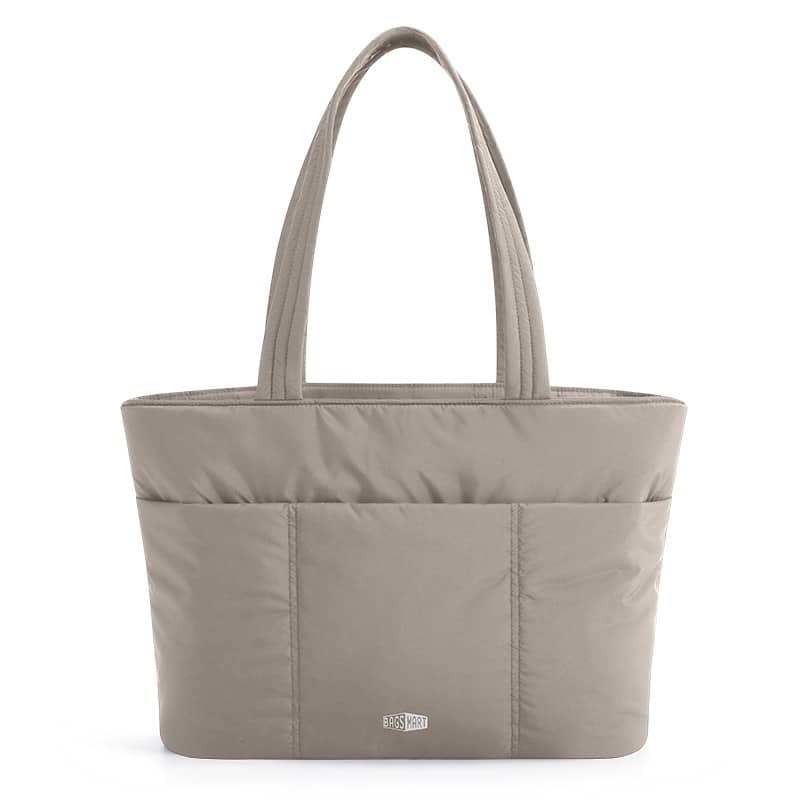 Bagsmart - Padded Laptop Tote Bag for Women, 14 Inch Waterproof Work Shoulder Bag with Luggage Strap, Organized Gym Travel Bag - Camel price history on PriceWatchPro