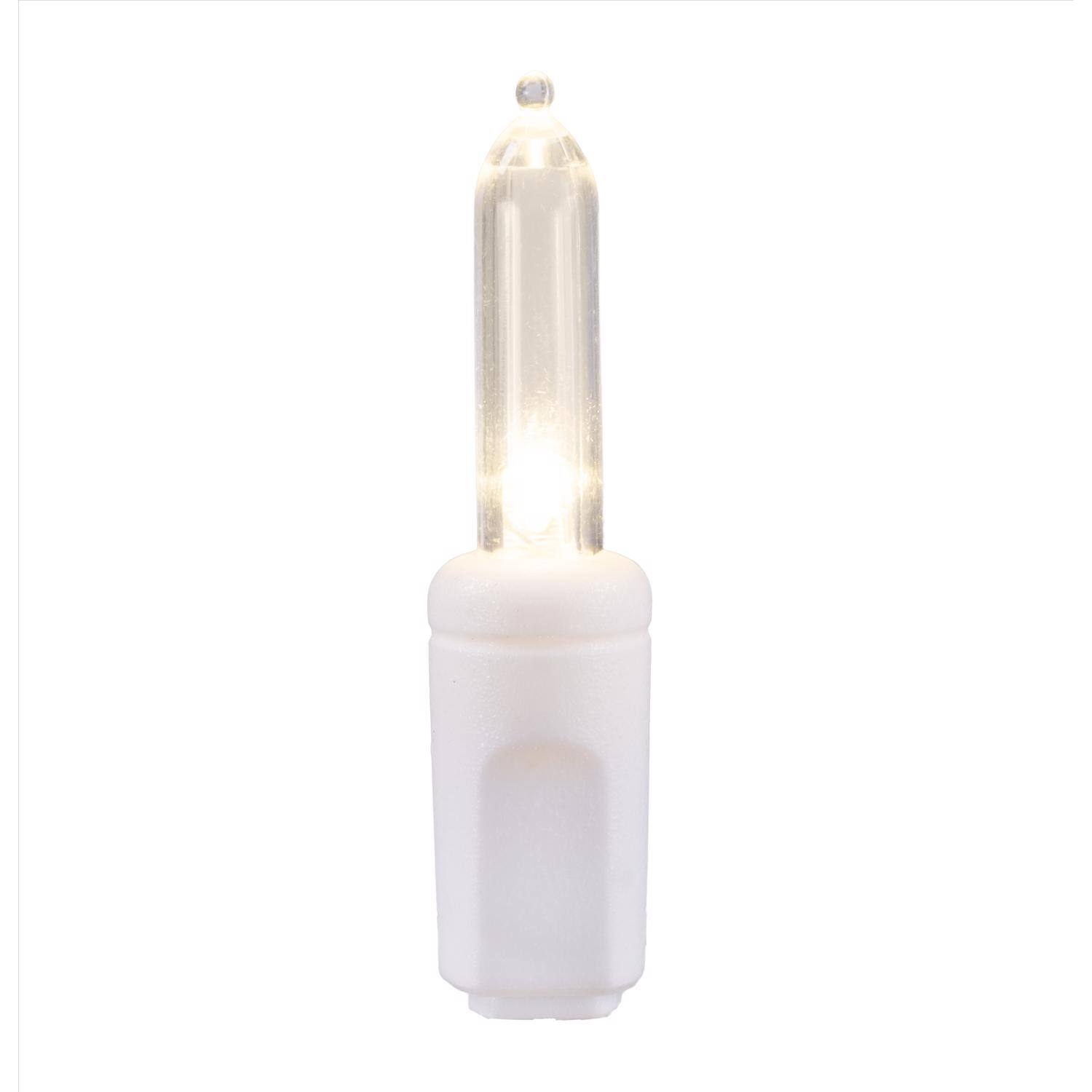 Left. Celebrations - Celebrations Platinum LED T5 Pure White/Warm White 100 ct Icicle Christmas Lights 9.5 ft..