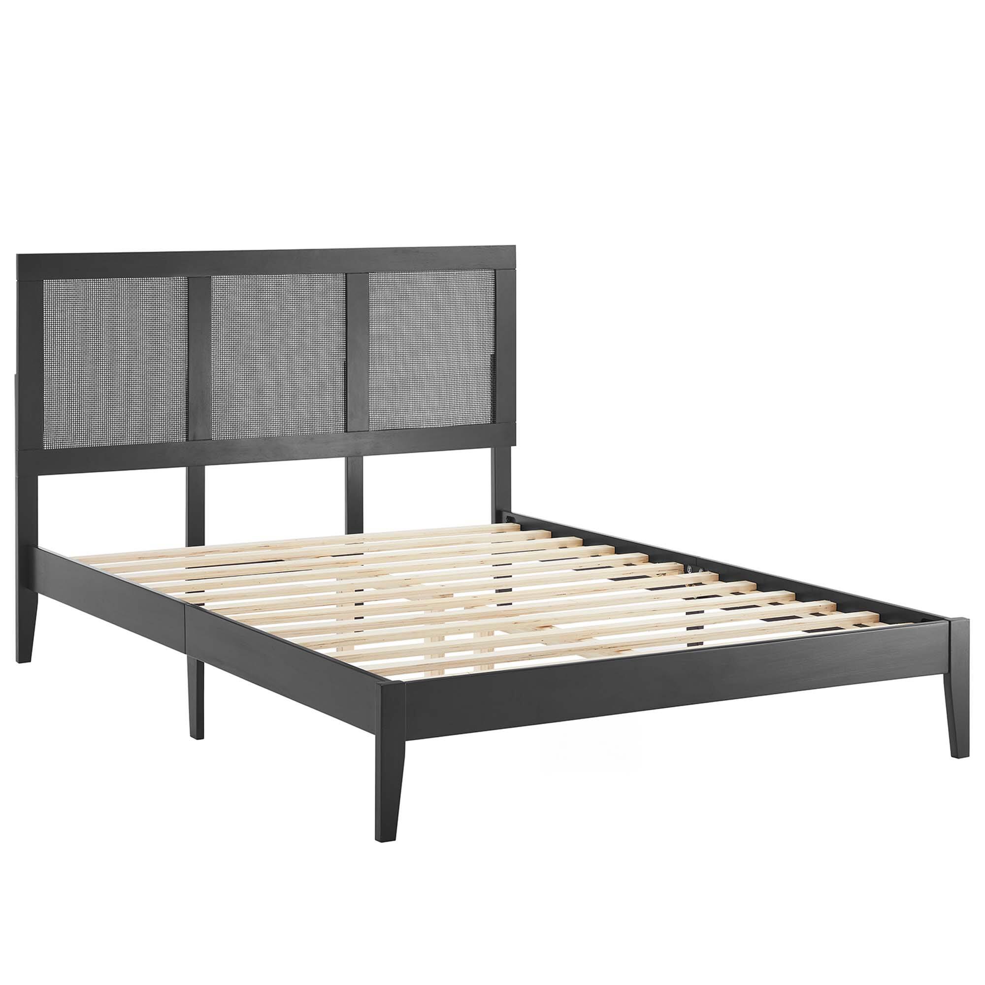 Alt View 1. Modway - Rael Performance Velvet Full Platform Bed - Brown.